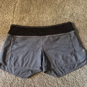 lululemon athletica Women's Black and Gray Athletic Shorts